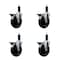 Service Caster 5'' Soft Rubber Swivel 1-1/8'' Expanding Stem Caster Set with Brake, 4PK SCC-EX20S514-SRS-PLB-118-4 - alternate 1
